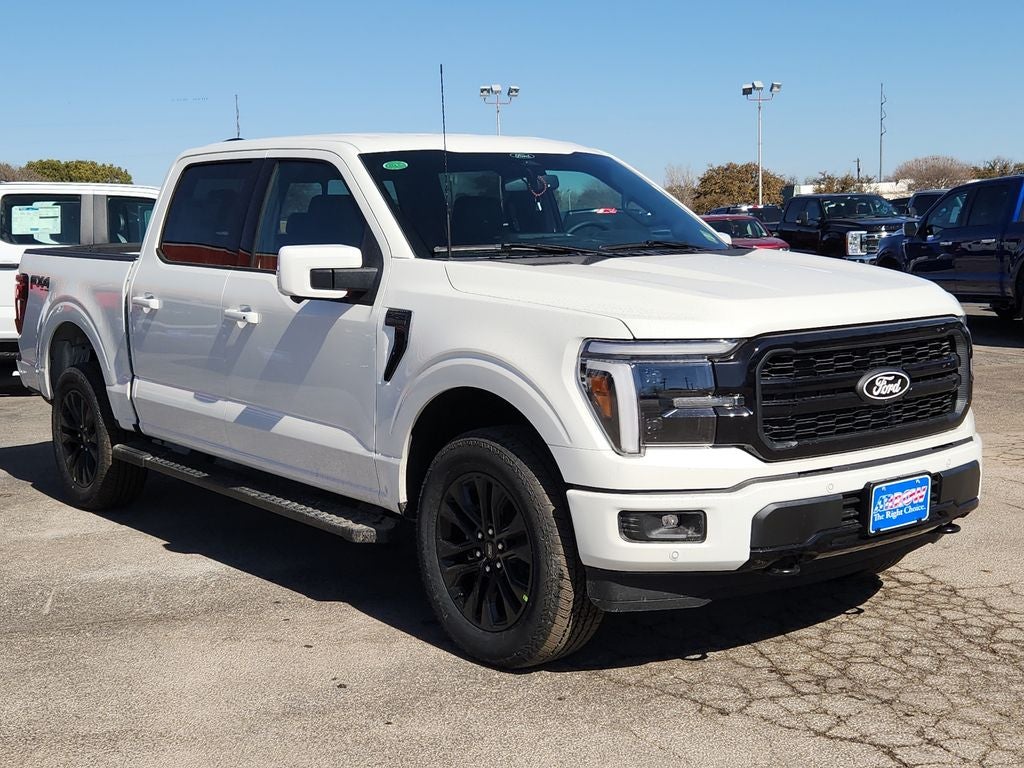 2026 Ford F-150 Lariat in Star White Metallic Tri-Coat — front three-quarter view